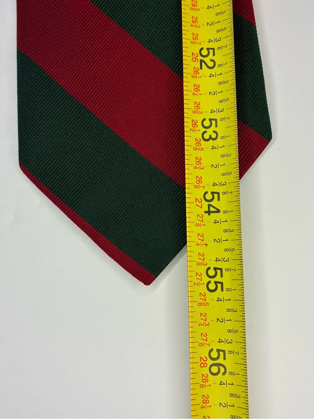 Vintage Polo Ralph Lauren Silk Tie Red Green Diagonal Block Stripe Necktie
